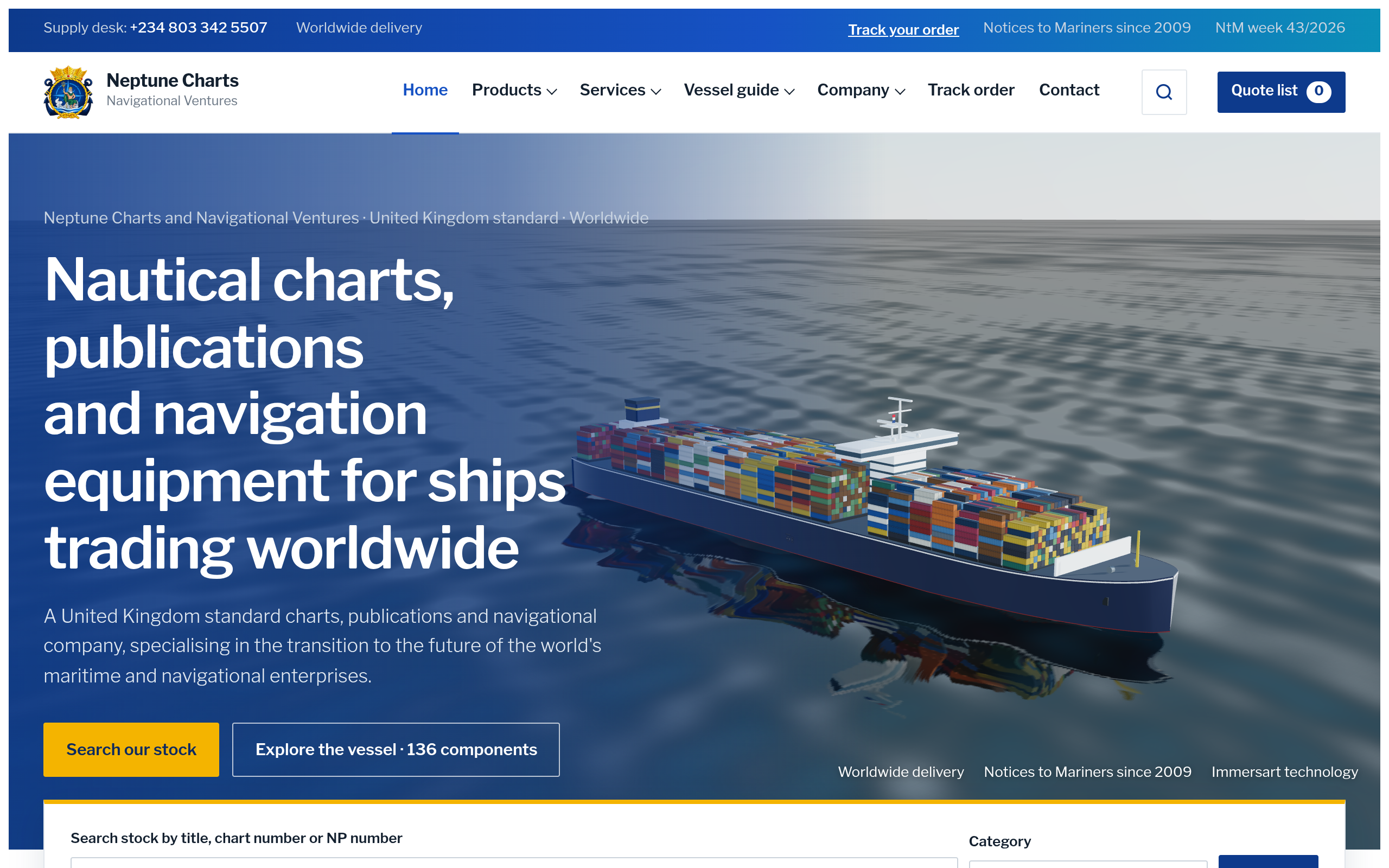 Screenshot of Sign in · Neptune Charts